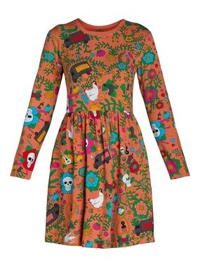 Roberto Lugo Women's Morris Study 5 Skulls Print Dress